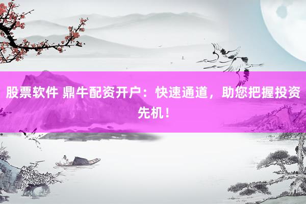 股票软件 鼎牛配资开户：快速通道，助您把握投资先机！