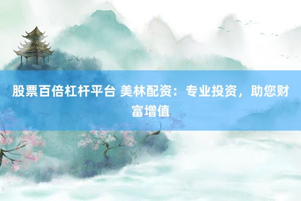 股票百倍杠杆平台 美林配资：专业投资，助您财富增值