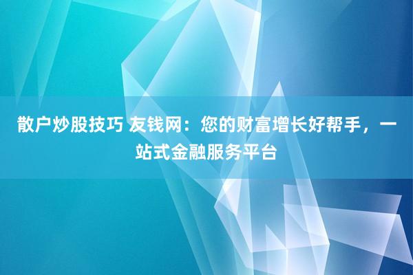 散户炒股技巧 友钱网：您的财富增长好帮手，一站式金融服务平台