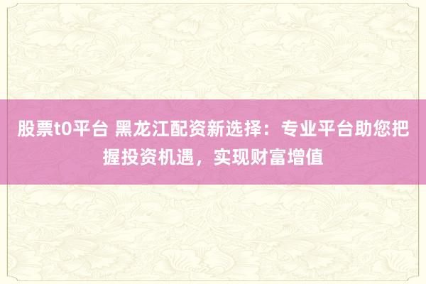 股票t0平台 黑龙江配资新选择：专业平台助您把握投资机遇，实现财富增值