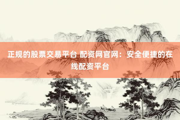 正规的股票交易平台 配资网官网：安全便捷的在线配资平台