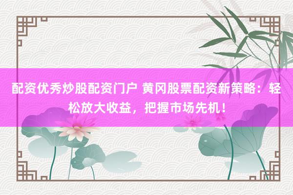 配资优秀炒股配资门户 黄冈股票配资新策略：轻松放大收益，把握市场先机！