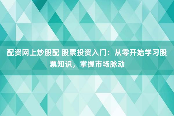 配资网上炒股配 股票投资入门：从零开始学习股票知识，掌握市场脉动