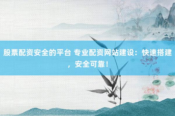 股票配资安全的平台 专业配资网站建设：快速搭建，安全可靠！