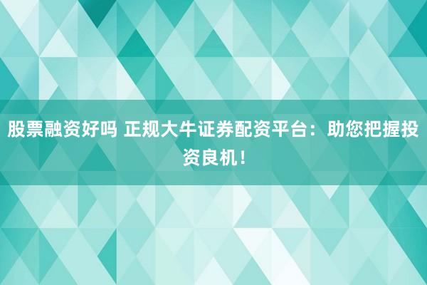股票融资好吗 正规大牛证券配资平台：助您把握投资良机！